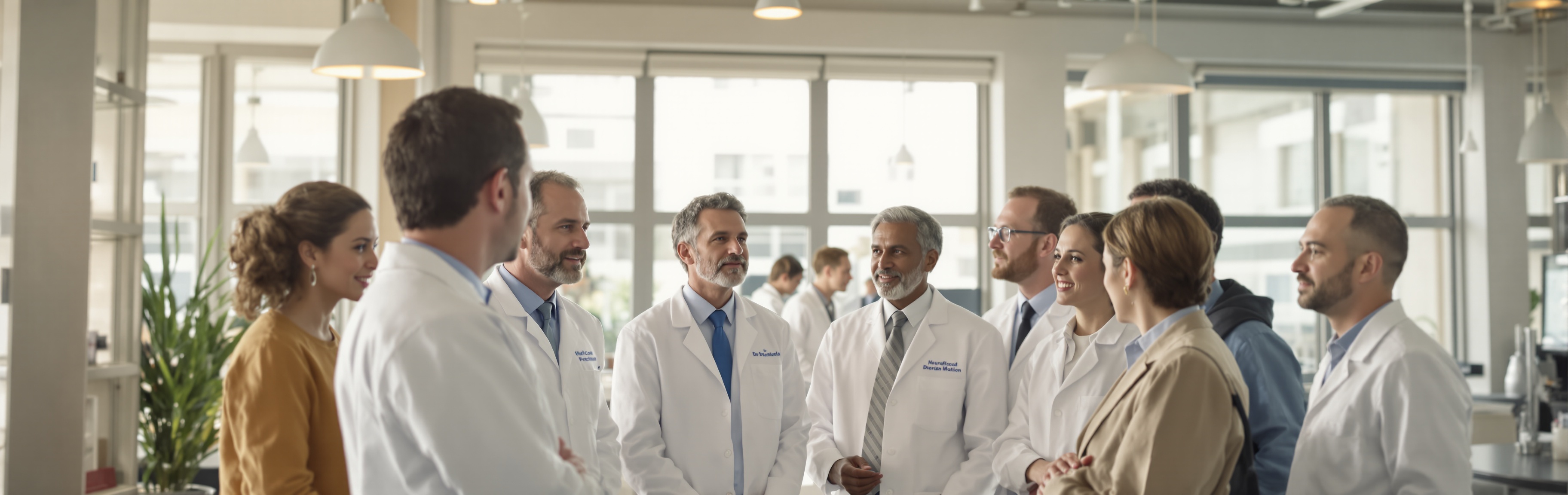 Expert:innen stehen gemeinsam entschlossen – Symbol für Klarheit und faktenbasierte Zusammenarbeit